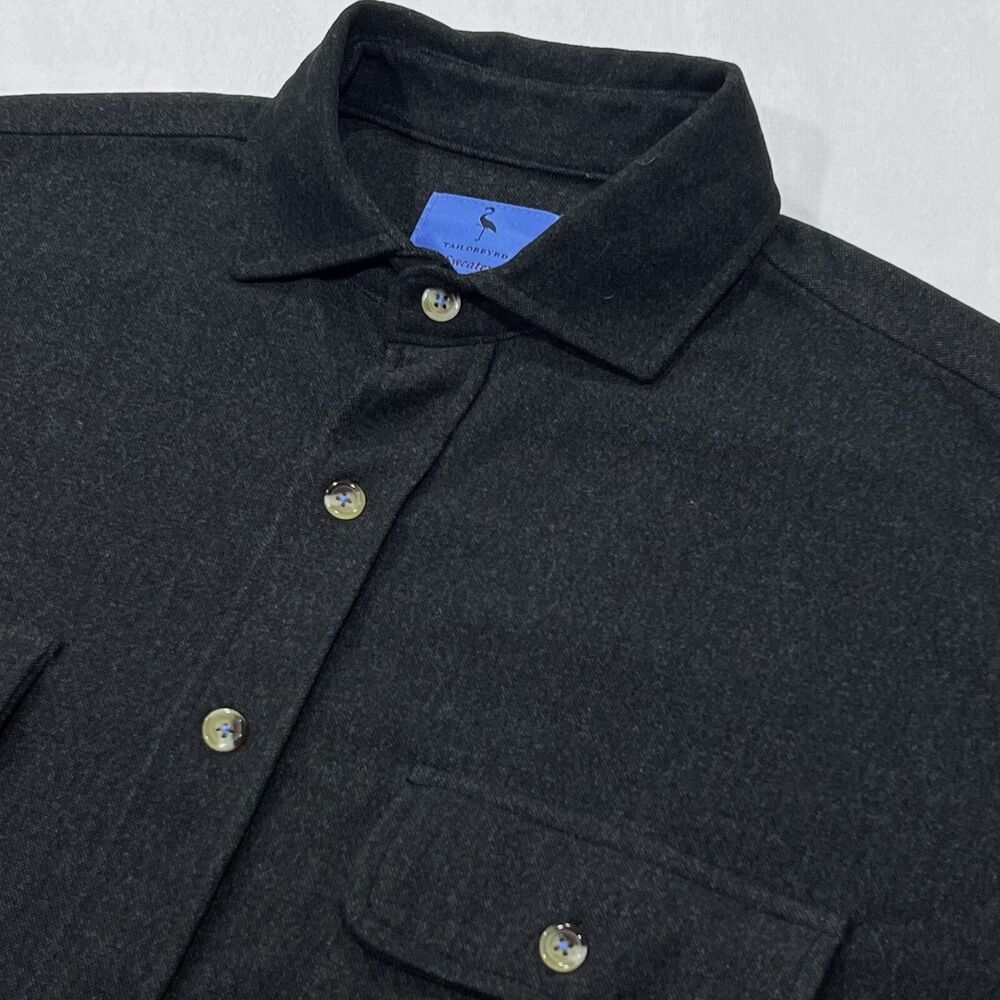 Tailorbyrd The Sweatershirt Men Button Up Long‎ Sleeve Flannel Shirt Size Medium